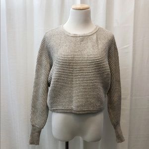 BCBGMaxAzria Camille oatmeal cropped sweater S